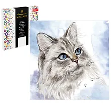 Купить Набор для творчества. Алмазная мозаика на подрамнике "Сибирский котик", 30 х 30 см — Фото №1