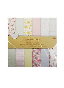 Купить Бумага для скрапбукинга (15х15) (двусторонняя) (12 дизайнов) (12 листов) Sunshine Meadows — Фото №1