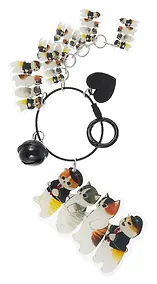 Купить Брелок с подвесками Kawaii Котики (акрил) (9см) (12-5813-202412-K11) — Фото №1