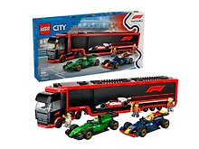 Купить 60445 Конструктор детский LEGO City Автовоз F1 с машинами RB20 и AMR24, 1086 деталей, возраст 8+ — Фото №1
