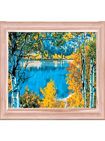 Купить Холст с красками по номерам "Зеркальное озеро в лесу", 40 х 50 см — Фото №1