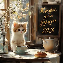 Купить Календарь 2026г 300*300 "Кафе для души" настенный, на скрепке — Фото №1