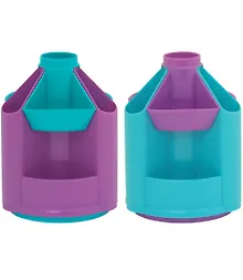 Купить Подставка настольная "Mini Desk" бирюзовый/фиалковый, вращающаяся, Стамм — Фото №1