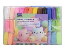 Купить Суперлёгкий пластилин (масса д/лепки), 36 цветов по 12 г, пластиковые стеки 3 шт в комплекте, ОПП-упаковка — Фото №1