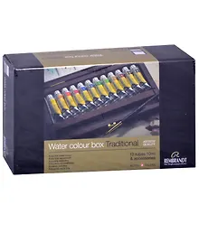 Купить Краски акварельные Rembrandt "Профессиональный" 12цв 5мл, кисти, палитра, дер.кор., Royal Talens — Фото №1