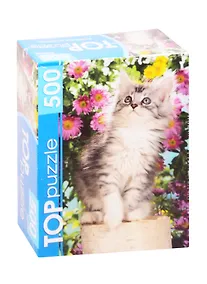 Купить Пазл Котенок в цветах TOPpuzzle 500 элементов КБТП500-6798 — Фото №1