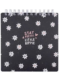 Купить Скетчбук 172*172мм 40л "Hippie", ромашки, тв.переплет, ламинация, спираль, бумага 190г/м2 — Фото №1