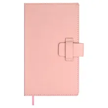 Купить Ежедневник недат. А6+ 160л 125*211 "Краст" пепельно-розовый, кожзам, тв.переплет, офсет, ляссе, застежка — Фото №1