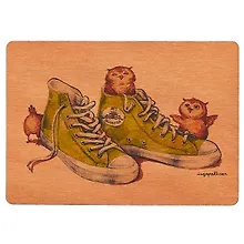 Купить Открытка «Совушки и кеды» — Фото №1