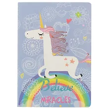 Купить Тетрадь в клетку Rainbow unicorn, 40 листов, в ассортименте — Фото №1