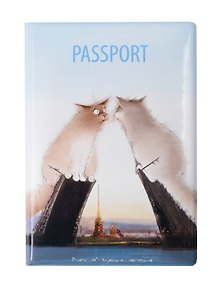 Купить Обложка для паспорта СПБ Пушистый Петербург Любоф и Белые ночи (ПВХ бокс) (ОП2025-482) — Фото №1