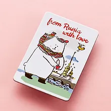 Купить Сувенир КОМПЛЕКТ Магнит 81х57 From Russia with love. 1051290 — Фото №1