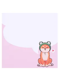 Купить Блок для записей 85*85мм 100л "Cute dog", бумажный, инд. уп., MESHU — Фото №1