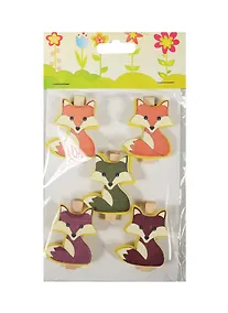 Купить Набор для творчества, Набор прищепок Лисы 5/6 шт в блистере — Фото №1