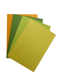 Купить Набор д/творчества Листы фетра А4 4шт (светло-зеленая, зеленая, желтая, оранжевая)(6069-20) — Фото №1