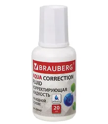 Купить Корректор 20мл "Aqua" на водной основе, с кисточкой, BRAUBERG — Фото №1