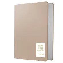 Купить Записная книжка А6+ 136л кл. "NUANCES. Крем-брюле" 7БЦ, иск.кожа, нашивка, скругл.углы, ляссе — Фото №1