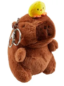 Купить Брелок Капибара с цыпленком (текстиль) (14 см) (12-0675-Z3) — Фото №1