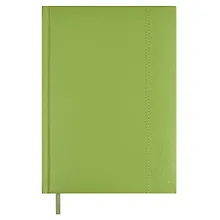 Купить Ежедневник дат. 2026г. А6+ 176л "Наппа" салатовый, кожзам, тв.переплет, обл.поролон, блинт.тиснение, офсет, справ.мат-лы, ляссе, инд.уп — Фото №1