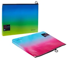 Купить Папка на молнии А4 "Grade", пластик, ассорти, — Фото №1