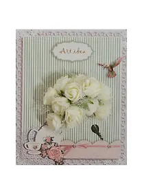 Купить Розы-букетики с сеточкой молочный (HC001) (букетик) (упаковка) — Фото №1