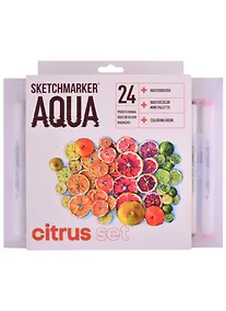 Купить Маркеры акварельные 24цв Aqua Pro Citrus Set, к/к, Sketchmarker — Фото №1