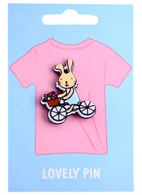 Купить Значок Зайка на велосипеде (акрил) — Фото №1