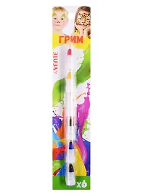 Купить Мелки для грима лица и тела deVENTE (8078720) (6 классических цветов) (3+) (блистер) (deVente) — Фото №1