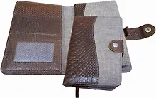 Купить Бизнес-органайзер А6, натуральная кожа на кнопке — Фото №1