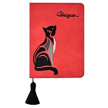 Купить Ежедневник недат. А6+ 120л "ВЕЛЮР КРАСНЫЙ" кожзам, тв.переплет — Фото №1