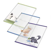 Купить Обложки 03шт д/тетрадей "ОЗОРНЫЕ КОТИКИ" 350*216мм, ПВХ 120мкм, подвес — Фото №1