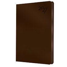 Купить Ежедневник дат. 2027г. А5 176л "Soft Touch" американо, иск.кожа, интегр.переплет, тонир.блок, скругл.углы, ляссе, инд.уп — Фото №1