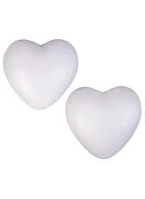 Купить Набор сердец из пенопласта в OPP пакете с подвесом, 2 шт, 10 см, 2310-2 — Фото №1