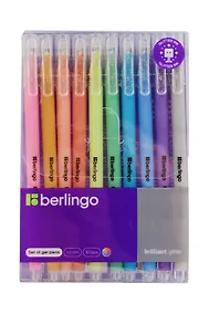 Купить Ручки гелевые 10цв "Brilliant Glitter", блист., Berlingo — Фото №1
