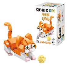 Купить Конструктор QBRIX KIDS серия "Котики" Рыжий котик — Фото №1