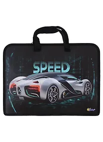 Купить Папка для тетрадей А4 "Скорость" 34*24,5*7см пластик, молния, текст.ручки, расширение — Фото №1