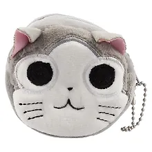 Купить Монетница плюшевая на молнии Серый котик (8 см) (ПВХ бокс) (12-12095-HJ-59) — Фото №1