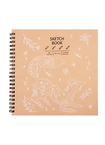 Купить Скетчбук 190*190 30л "DRAFT and CRAFT. Дизайн 8", 180г/м2, обложка крафт картон, евроспираль — Фото №1