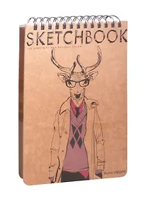 Купить Скетчбук 185*250 120л "BV" крафт бумага, 70г/м2, спираль, ассорти, Bruno Visconti — Фото №1