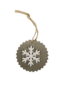 Купить Деревянная заготовка на бечевке Снежинка (пакет) (11-00500-LYC 752018) — Фото №1