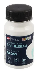 Купить Краска акриловая 100мл "Декола" глянцевая белая, ЗХК — Фото №1