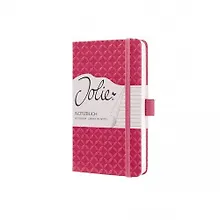 Купить Блокнот для записей А6, 174стр Jolie, твердая обложка, иск. кожа, цвет фуксия, в линейку — Фото №1