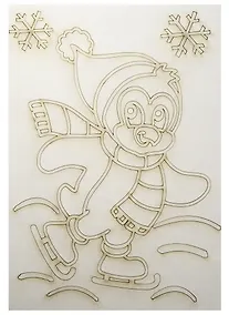 Купить Трафарет Пингвин № 2 А5 (148х210) (544) (3+) (Песочный мир) — Фото №1