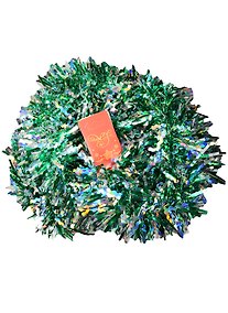 Купить Мишура новогодняя (9х200) зеленый+серебро — Фото №1