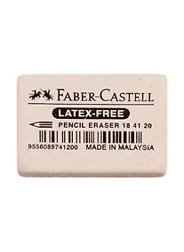 Купить Ластик "latex-free", прямоугольный, синтетический каучук, 40*27*10мм, Faber-Castell — Фото №1