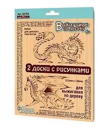 Купить Выжигание. Доски для выжигания 2 шт.Драконы (блистер) — Фото №1