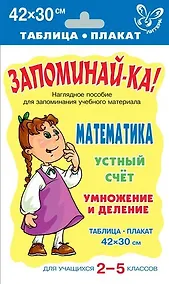 Купить Математика. Устный счет. Умножение и деление. 2-5 классы. Наглядное пособие — Фото №1