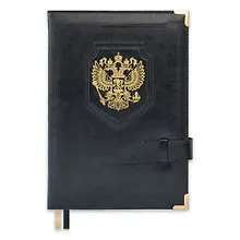 Купить Ежедневник полудатированный, Феникс+ А5+, (175х245), 384стр., САРИФ ЧЕРНЫЙ 47717 — Фото №1