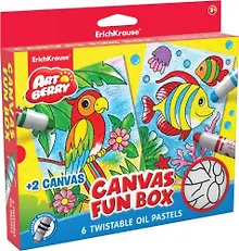 Купить Набор для творчества Artberry "Canvas fun box (6 цветов масляной пастели + 2 холста) — Фото №1