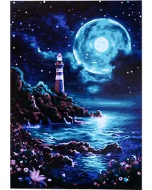 Купить Картина по номерам на картоне "Голубое сияние", 20 х 28,5 см — Фото №1